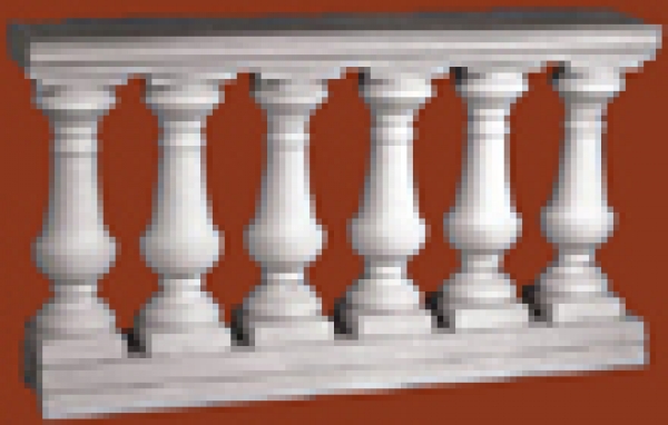 Balustradengeländer 60cm hoch Weissbeton
